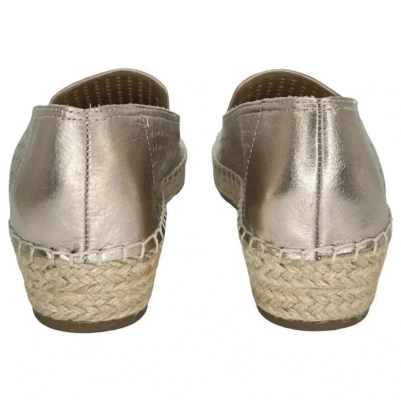 Bella Vita Womens Loafers 8M Channing Champagne Perforated Leather Jute - Picture 6 of 12